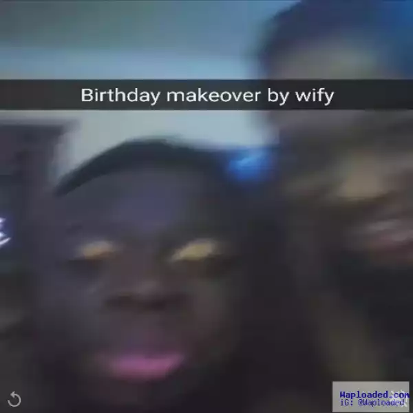 Comedian Elenu gets makeup makeover from his wife as a birthday gift....lol